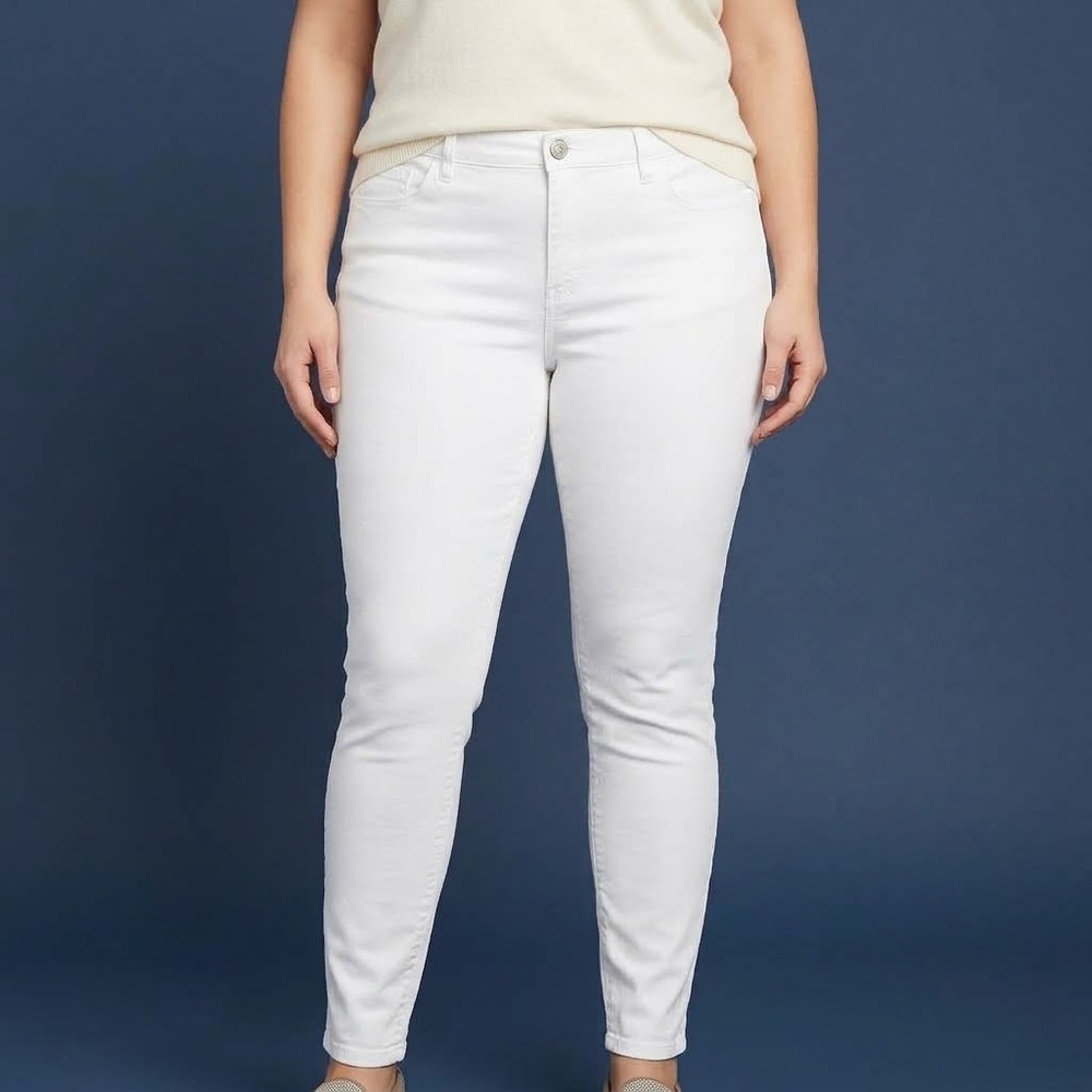 SO Authentic American Heritage Jegging Pants Womens 15 White Stretch Denim EUC